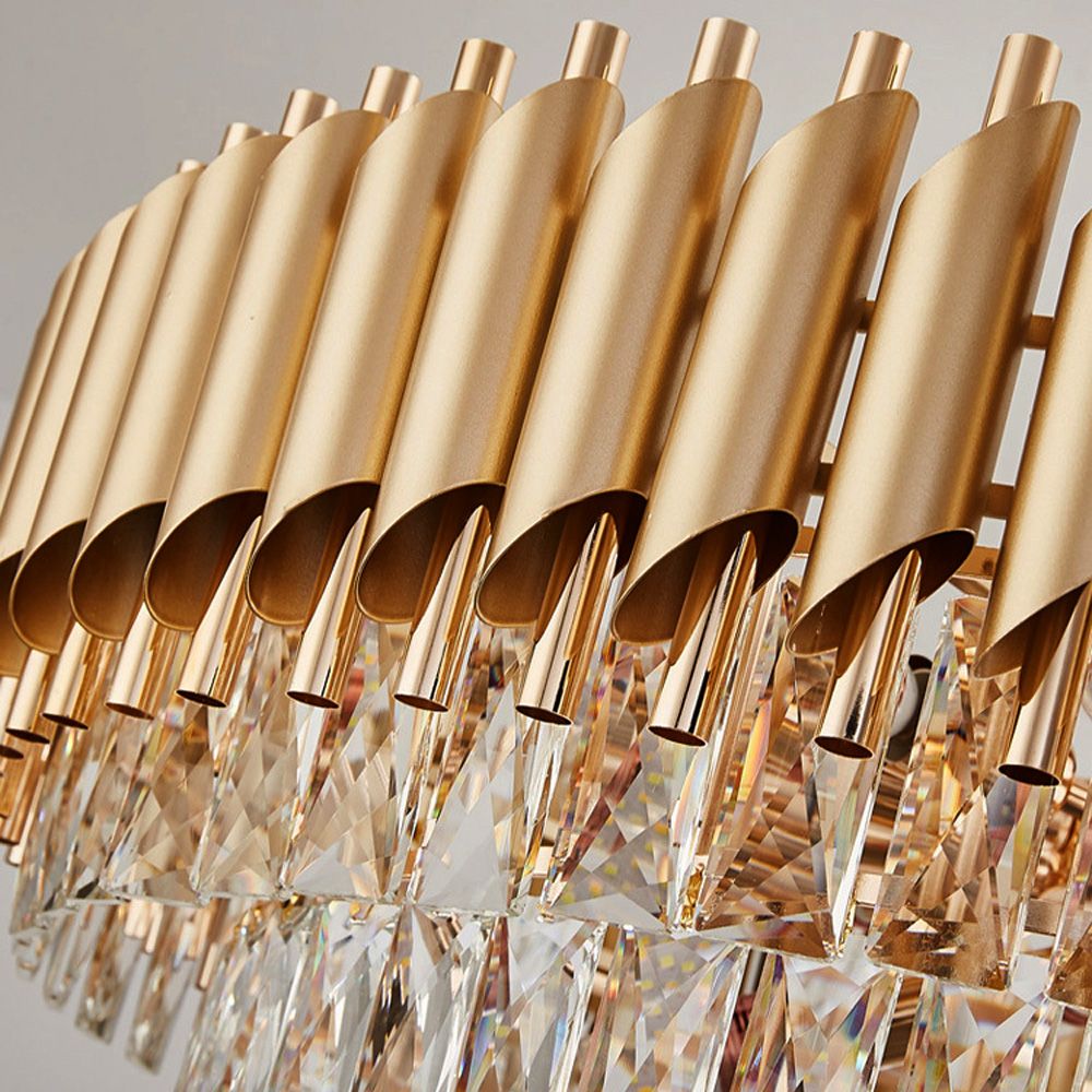 Lampa Wisząca z Kryształami 312359 ZŁOTA