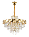 Lampa Wisząca Z Kryształami SWE076-CP 50cm Złota 1