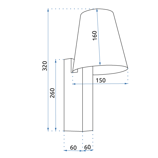 Lampa Kinkiet Loft APP1279-1W Black 8