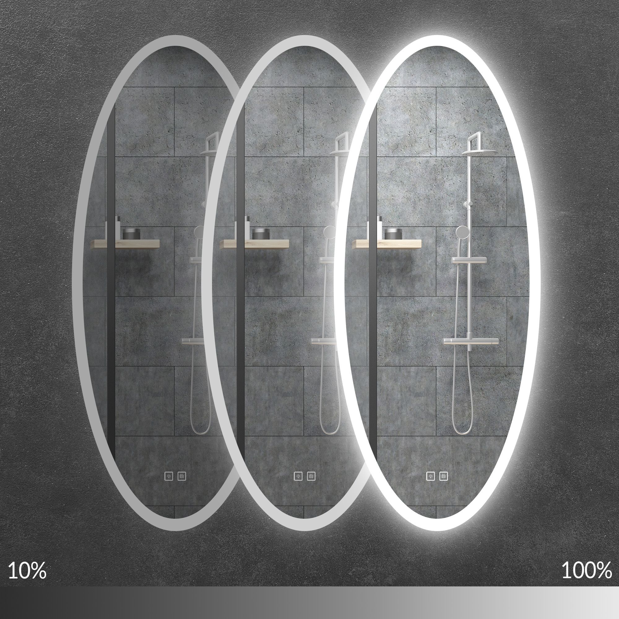 Lustro Ścienne Led 50x120cm Wwa 5