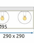 Lampa sufitowa plafon APP1168-4C Gold White