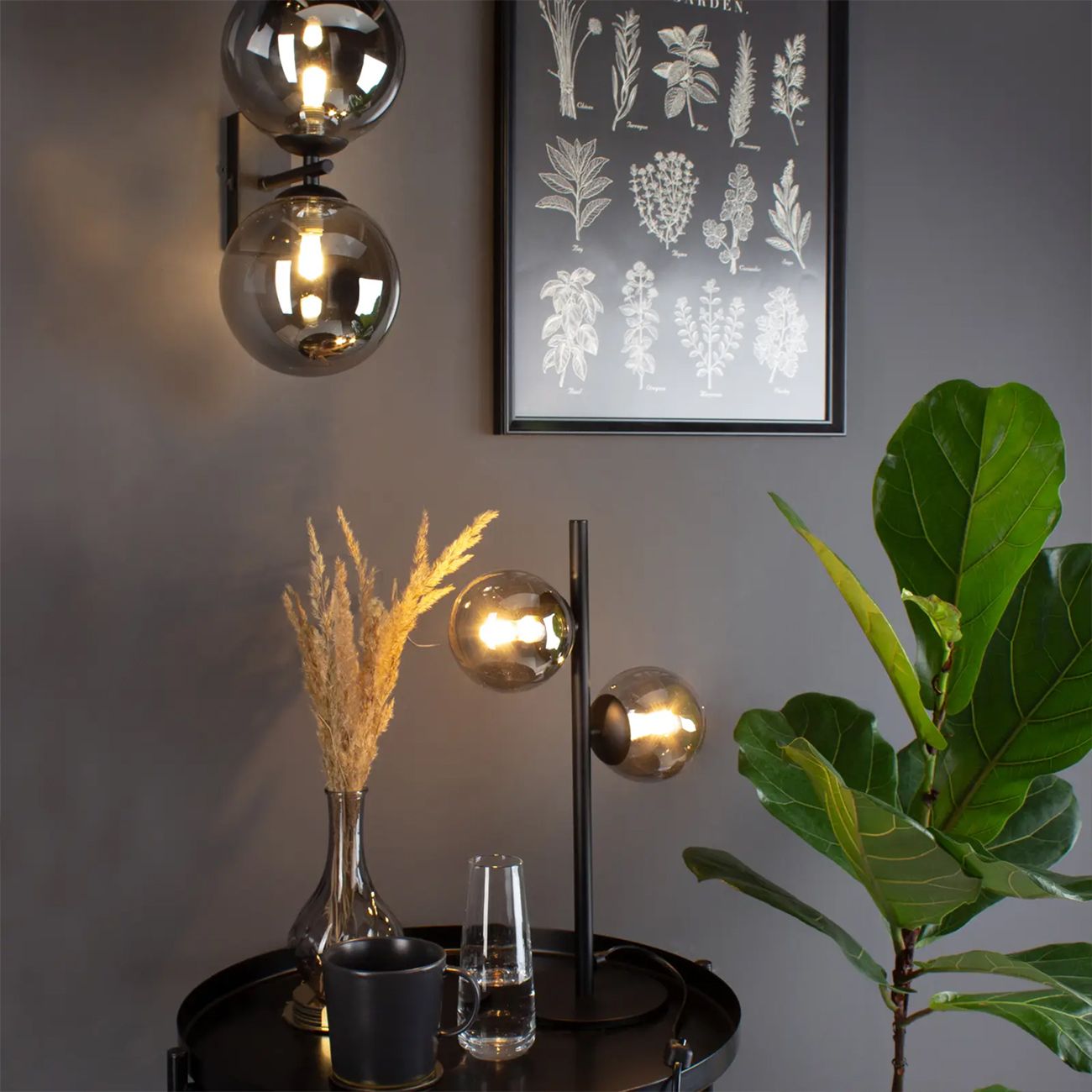 Lampa Ścienna Kinkiet App1162-2w Czarny