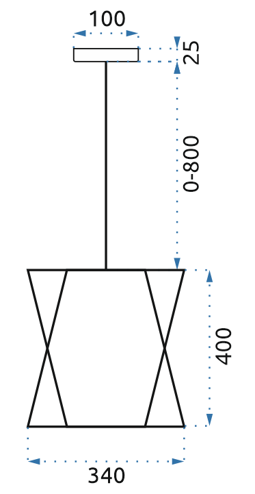 Lampa sufitowa wisząca pojedyncza Loft APP202-1CP