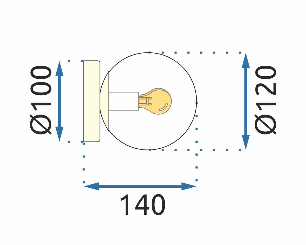 Lampa Ścienna Kinkiet App1250-1w Złota