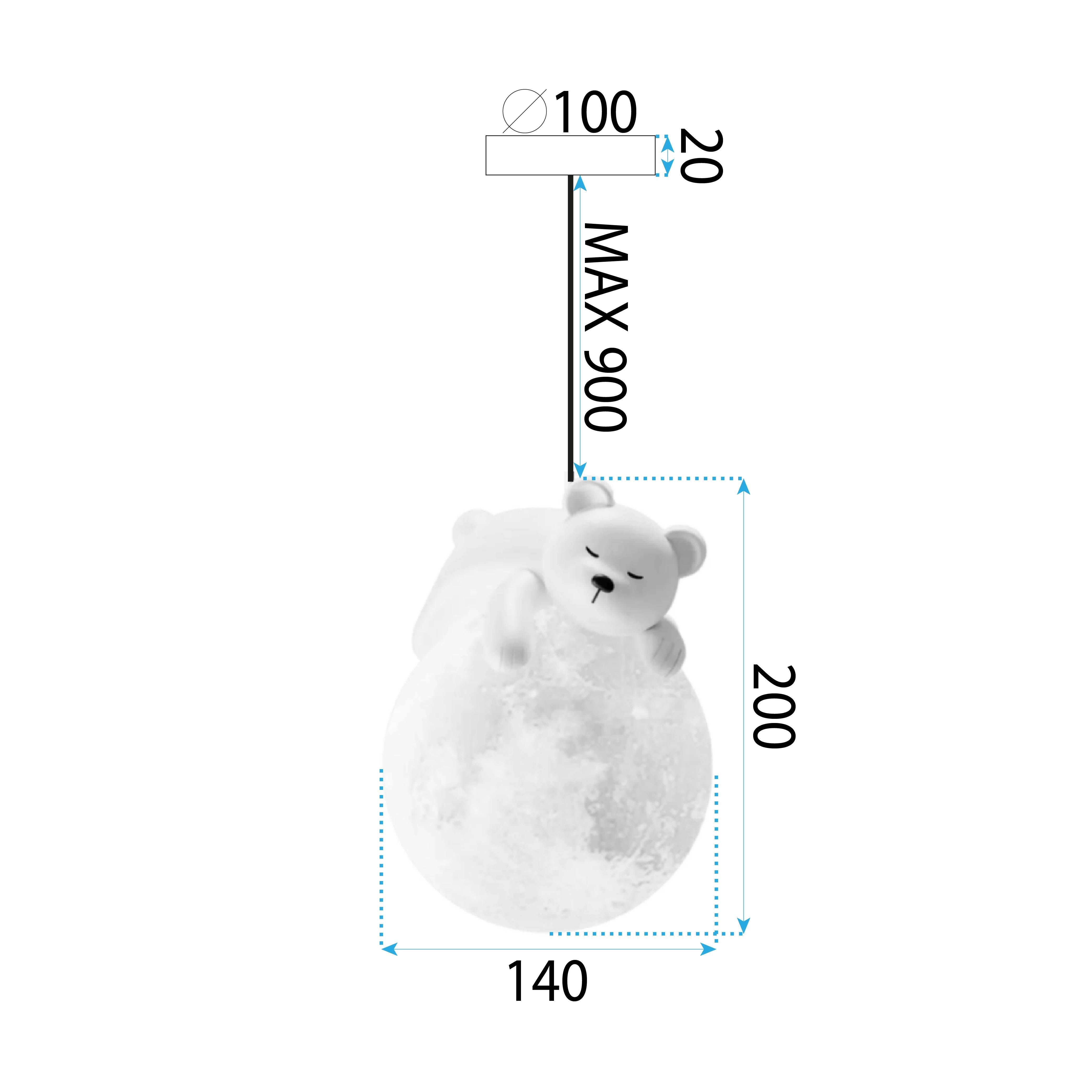 Lampa Sufitowa Wisząca White Bear APP1597-1CP 10