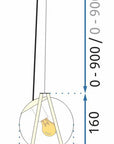 Lampa wisząca APP1089-1CP Złota