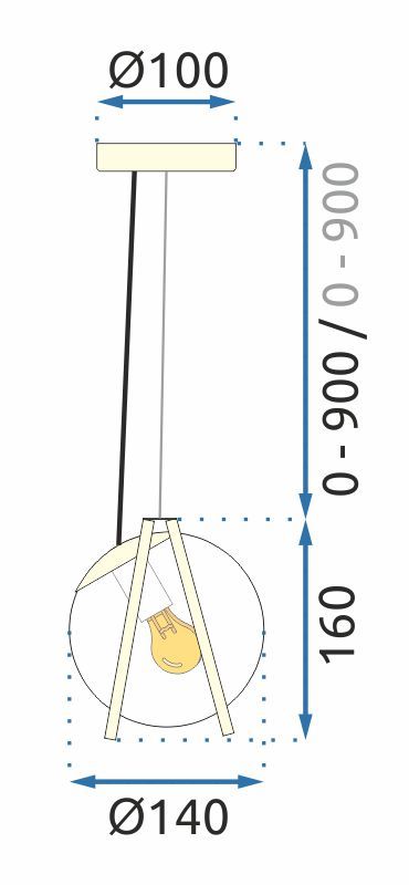 Lampa wisząca APP1089-1CP Złota