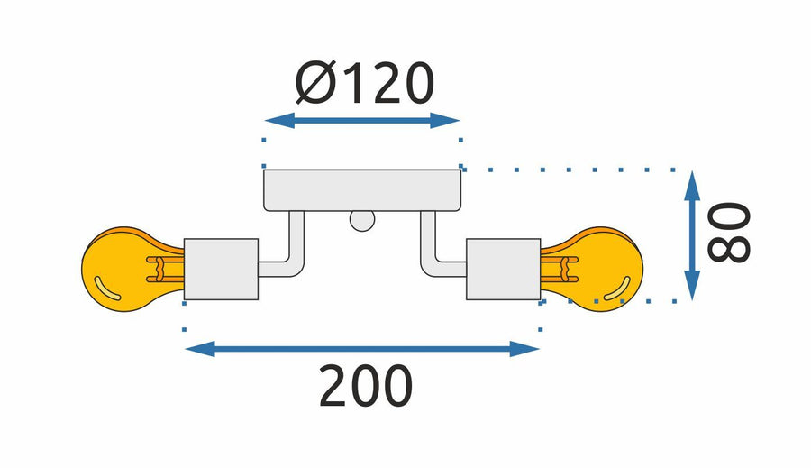 Lampa Sufitowa Potrójna Plafon Metalowa APP703-3C CHROM
