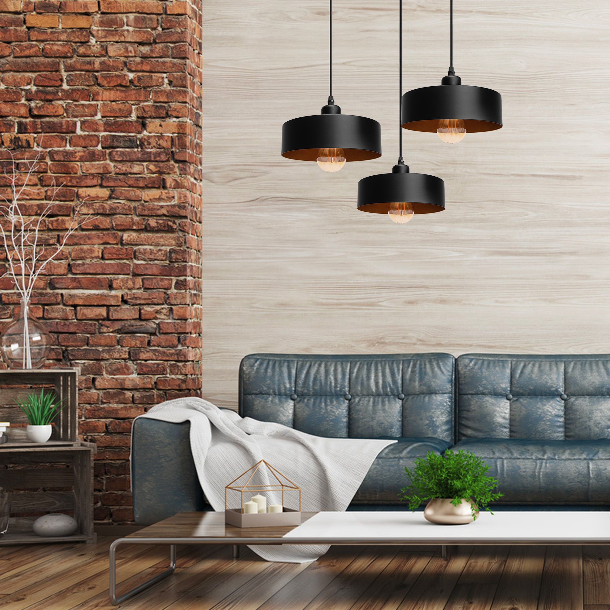 Lampa Wisząca APP1334-3CP Black Gold