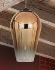 Lampa wisząca szklana Lustrzana APP324-1CP Różowe Złoto