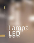 Lampa Sufitowa Wisząca Długa LED  APP477-CP Złota