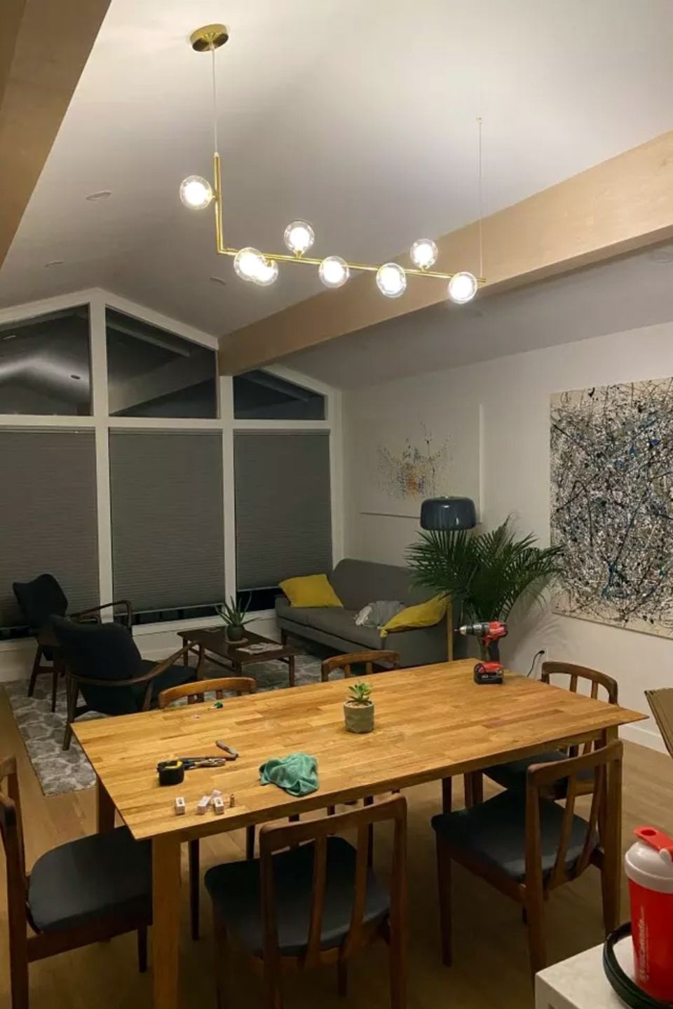 Lampa Wisząca Szklane Kule 8 szt APP615-8CP Złota