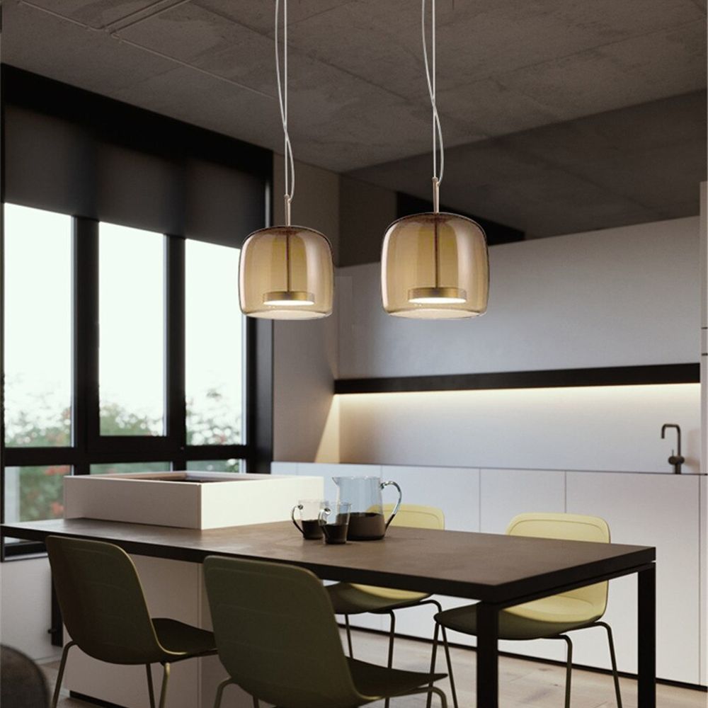 Lampa Sufitowa Wisząca Szklana Amber APP613-1CP 4