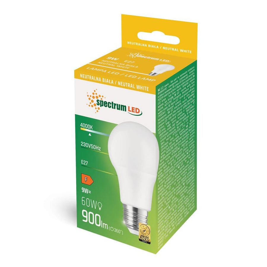 Żarówka LED Neutralna E27 230V 9W WOJ+14611