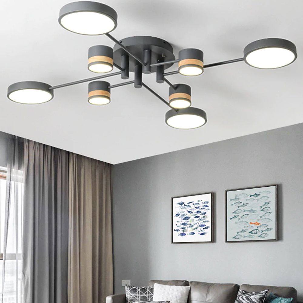 Lampa Sufitowa APP528-8C Szara 3