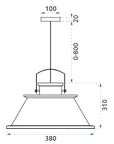 Lampa sufitowa ASTI B Czarna