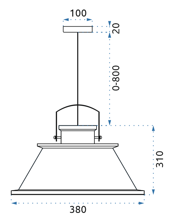 Lampa sufitowa ASTI B Czarna