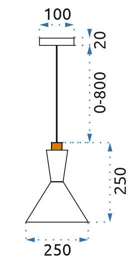 Lampa Wisząca Puri APP089-1CP Szara