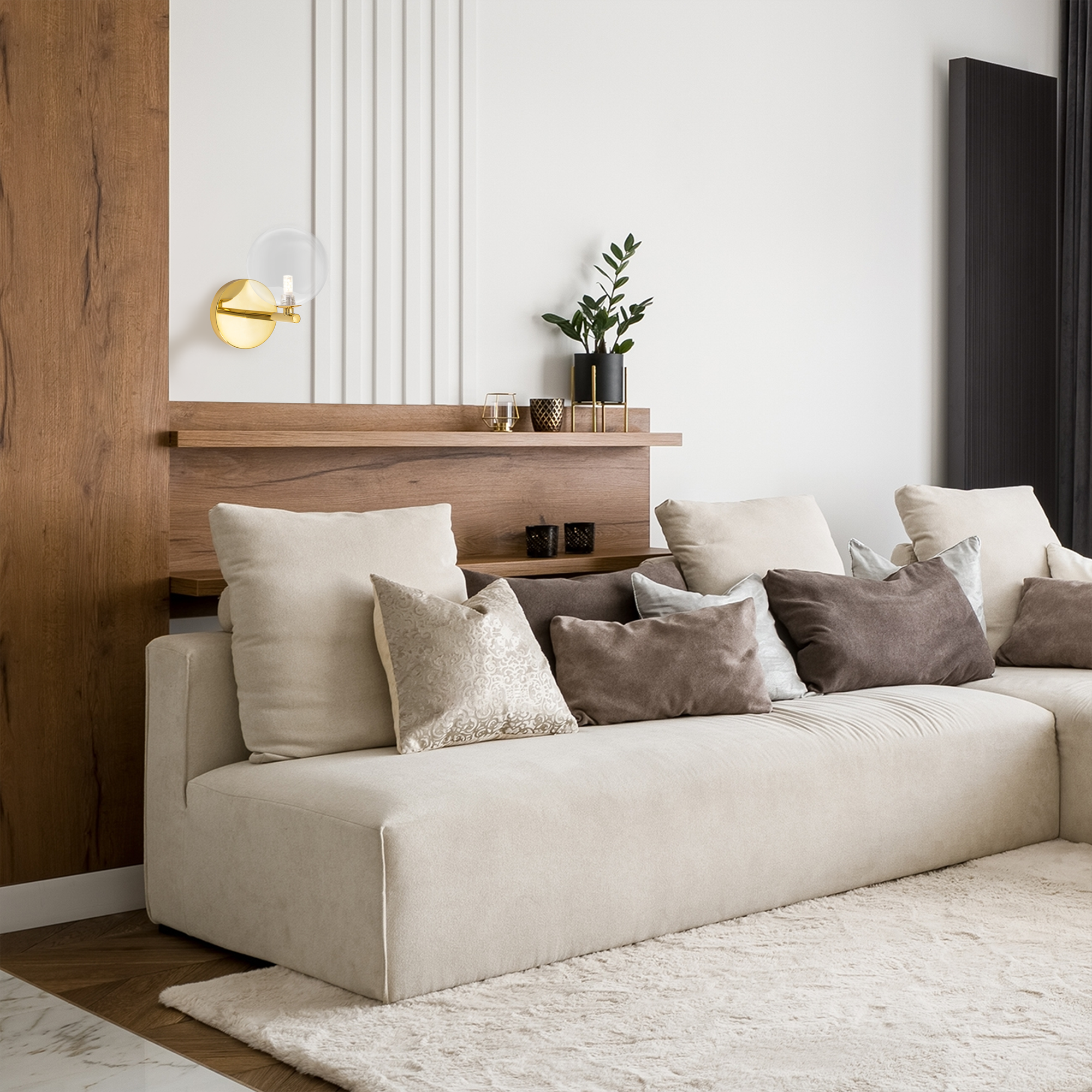 Lampa Ścienna Kinkiet App1161-1w Złota