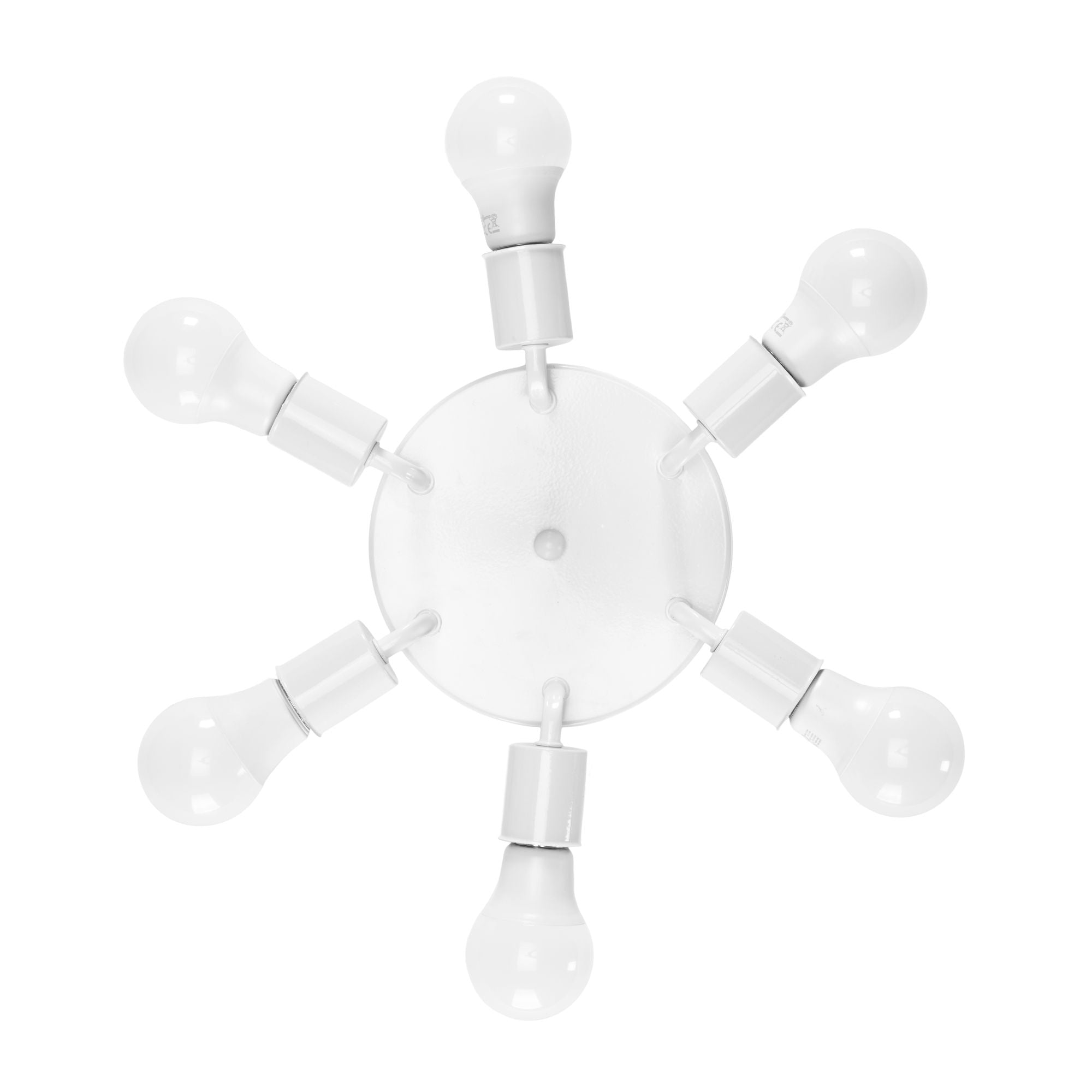 Lampa Sufitowa Plafon 6-Ramienna Metalowa APP710-6C Biała