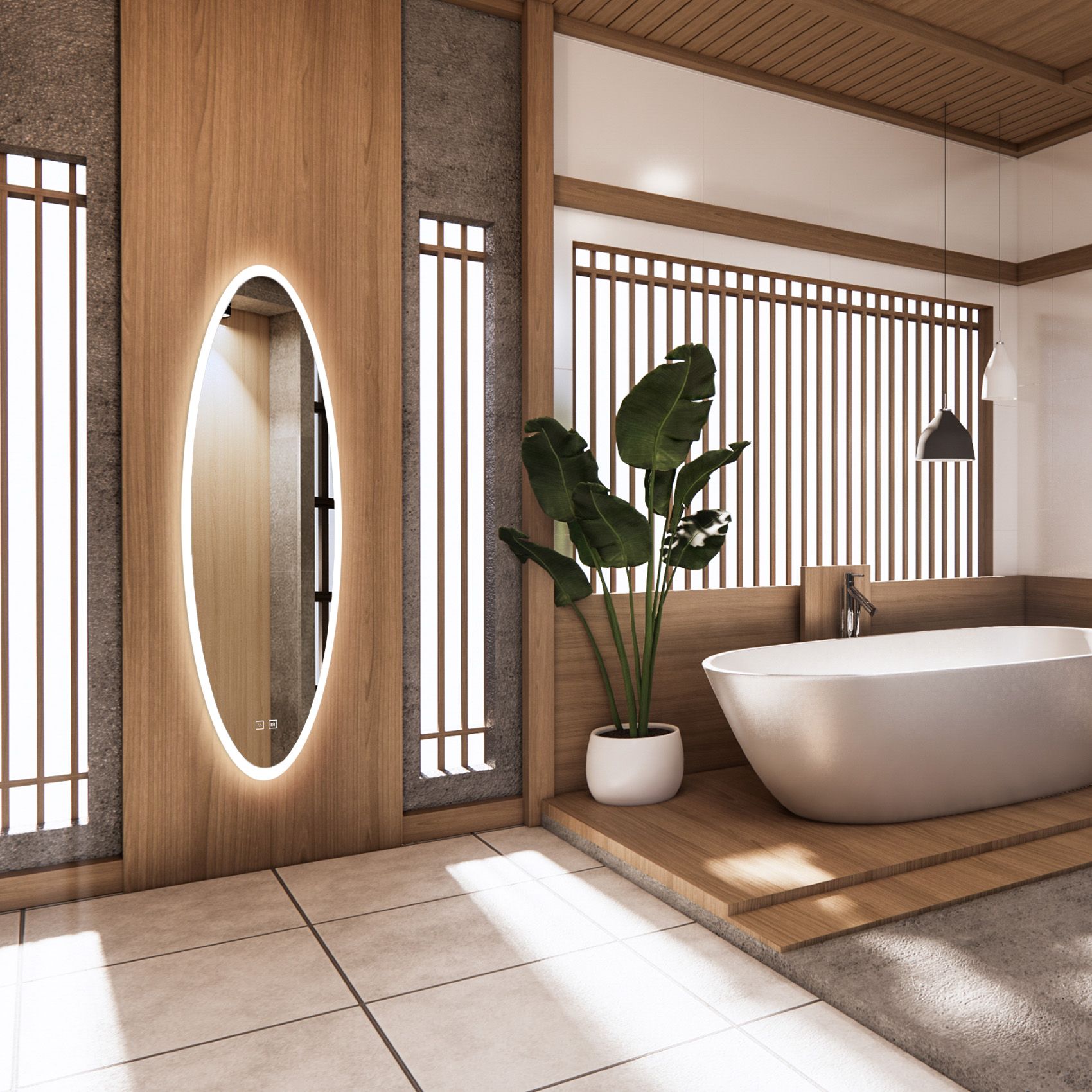 Lustro Ścienne Led 50x120cm Wwa 3