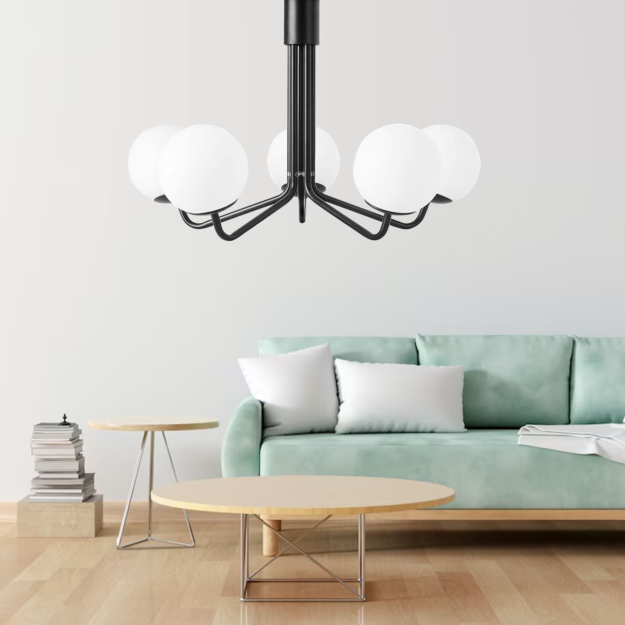 Lampa Wisząca Sufitowa Czarna APP1578-5C 5