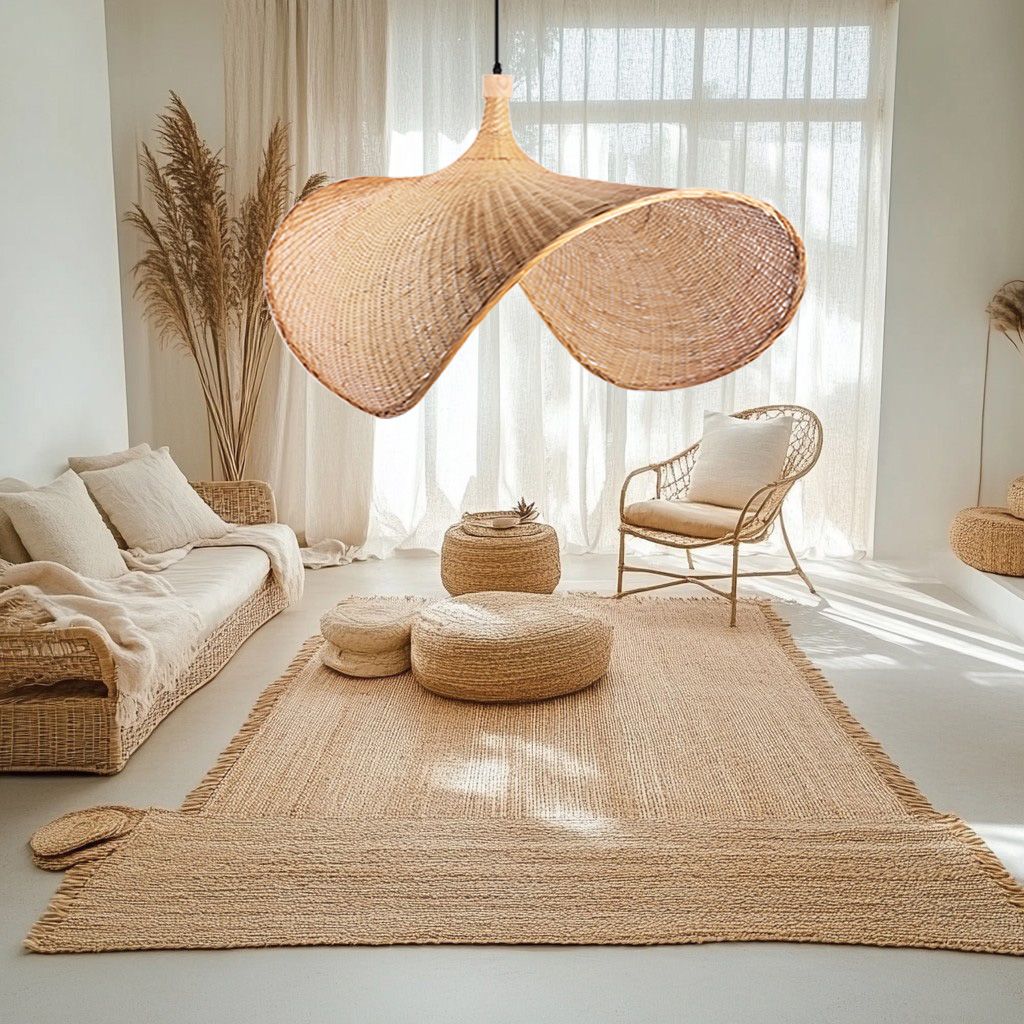 Lampa Wisząca Bambusowa APP1641-1CP 50cm 4