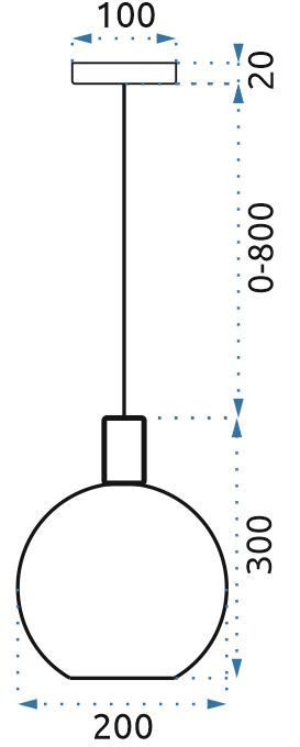 Lampa Wisząca Szklana Kula Mleczna APP666-1CP Złota