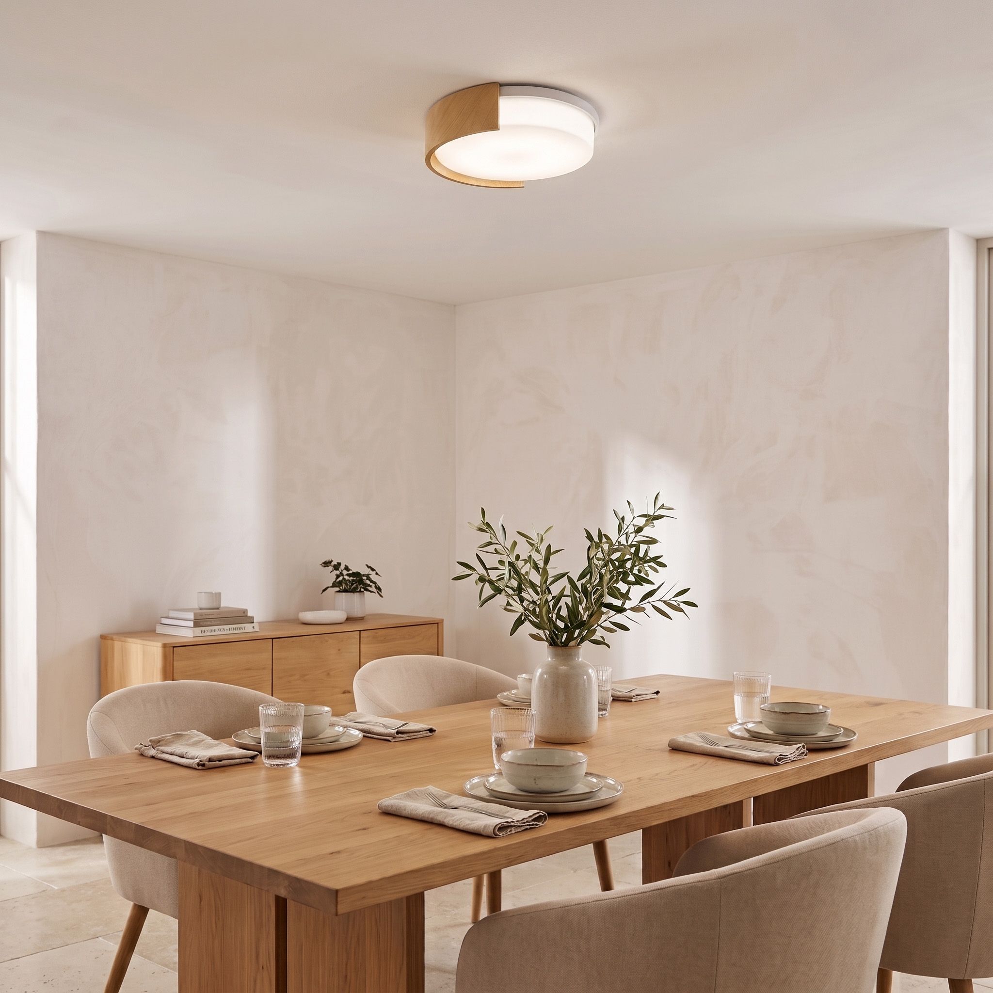 Lampa Sufitowa Plafon APP1931-C 40cm WOOD 4