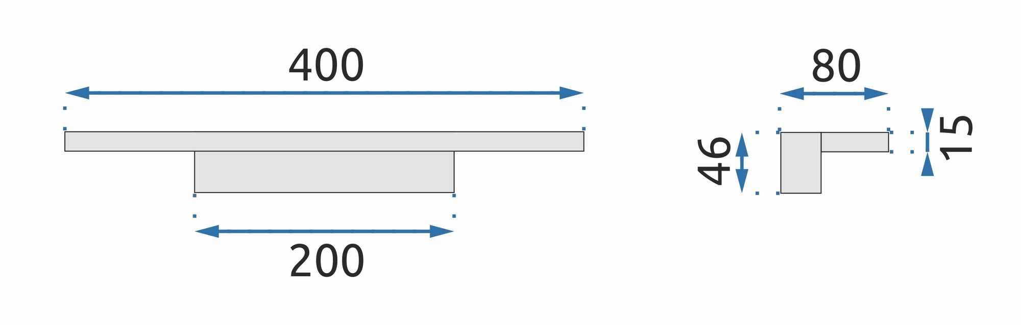 Kinkiet LED Gold 40cm APP836-1W