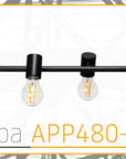 Lampa Sufitowa Metalowa Industrial APP480-6CP Czarna