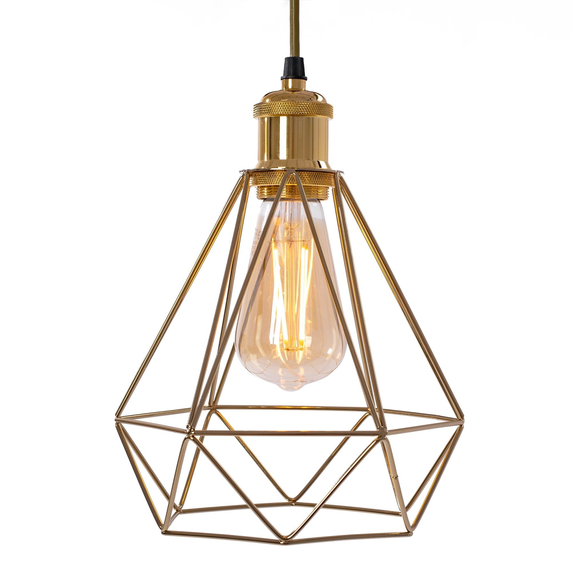 LAMPA WISZĄCA DIAMENT  392197 Jasno Złota