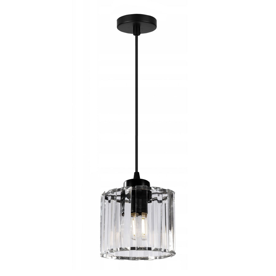 Lampa Sufitowa Kryształ APP511-1CP Czarna