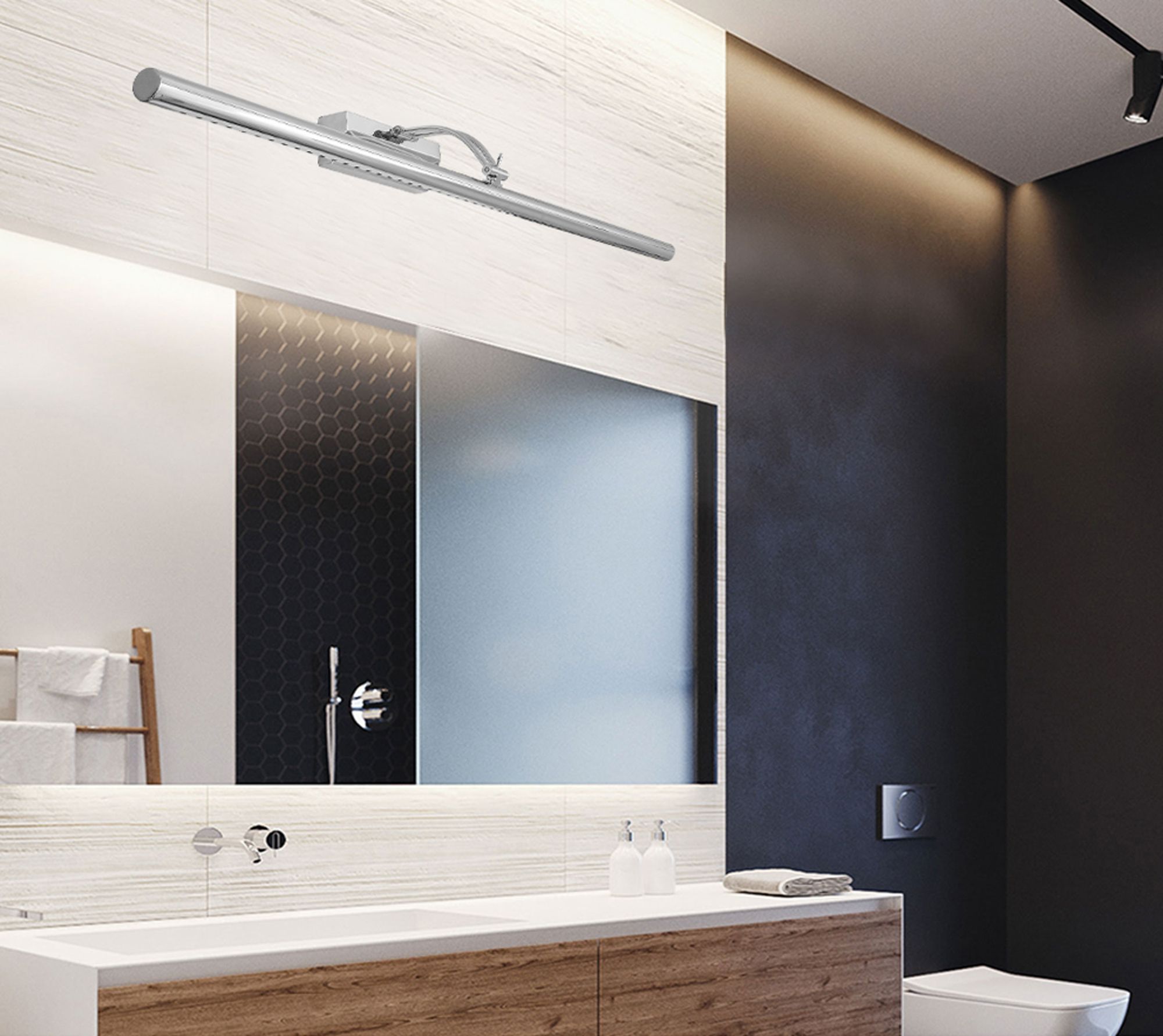 Lampa Kinkiet Łazienkowy Led Nad Lustro 15w 106cm App367-1w Chrom