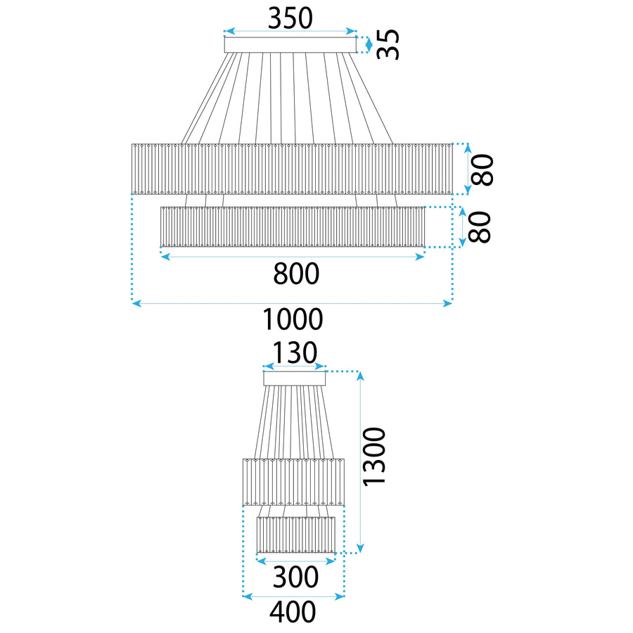 Lampa Sufitowa Wisząca Led App1546-cp2 Chrom 10
