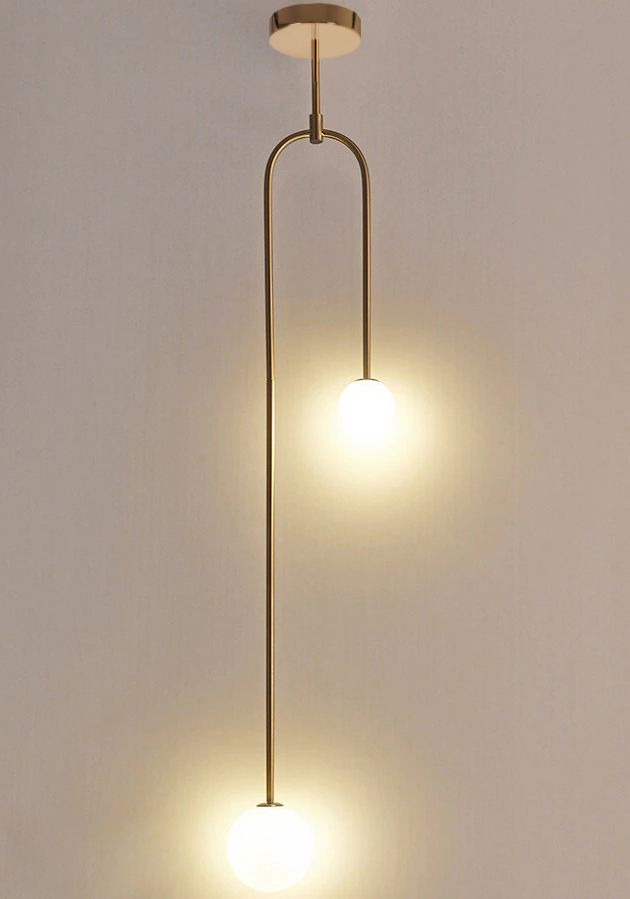 Lampa Sufitowa Wisząca Szklane Kule APP964-2CP Złota