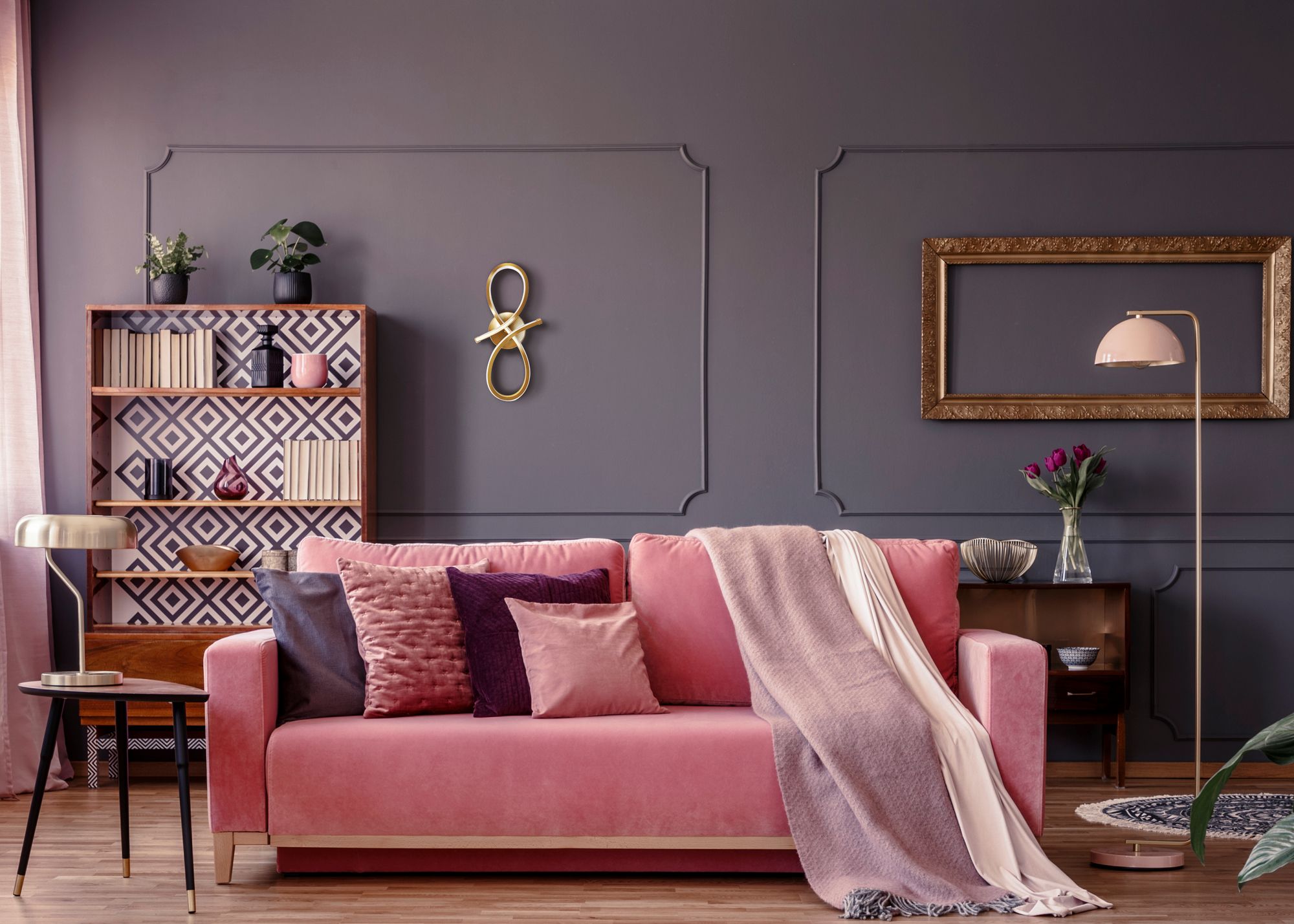 Lampa Ścienna Kinkiet Led App1051-w Złota