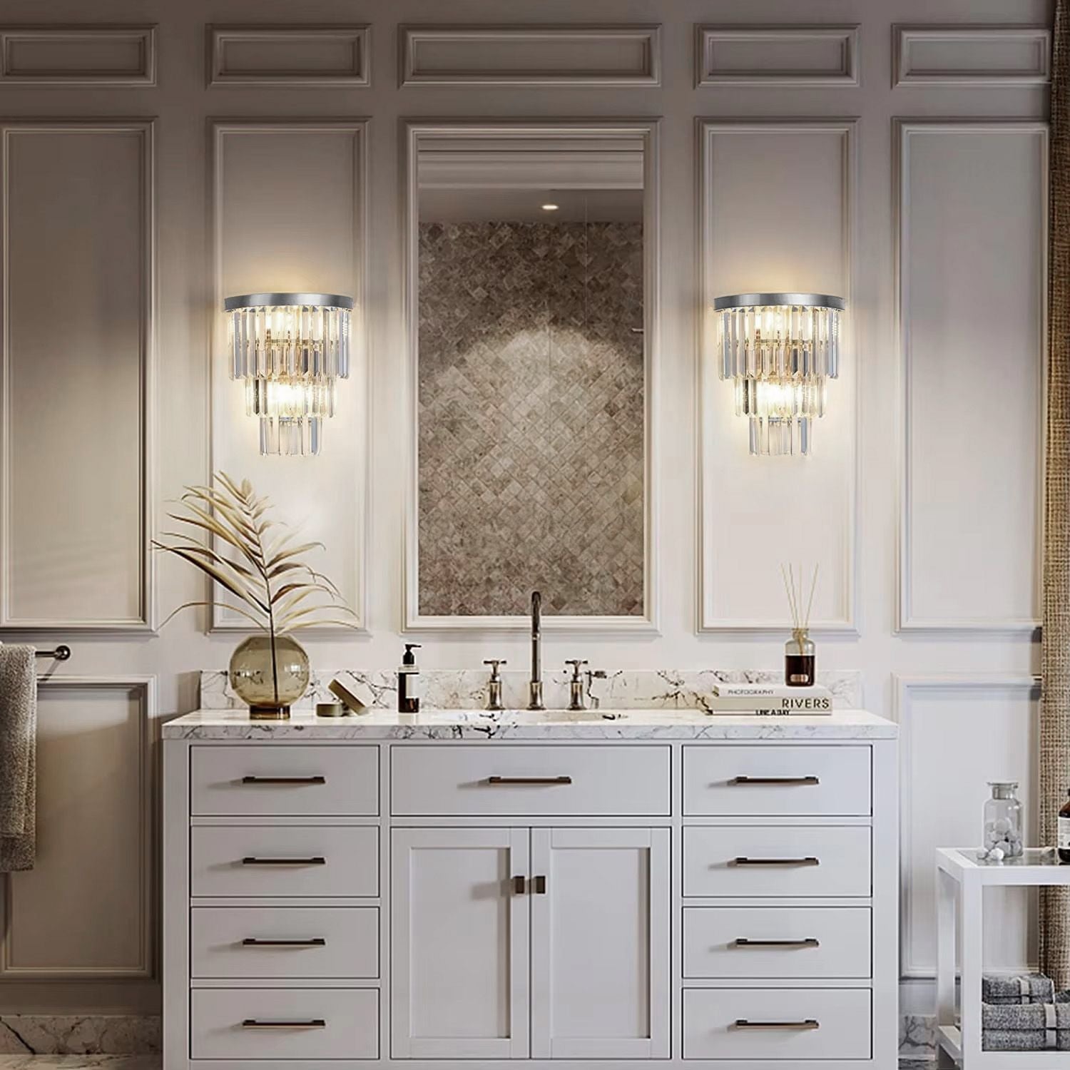 Lampa Kryształowa Kinkiet APP1536-1W Chrom 7