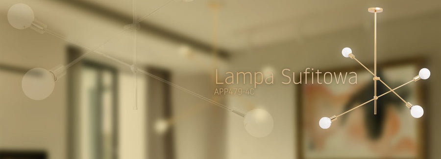 Lampa Sufitowa Wisząca Dwuramienna Regulowana APP479-4C