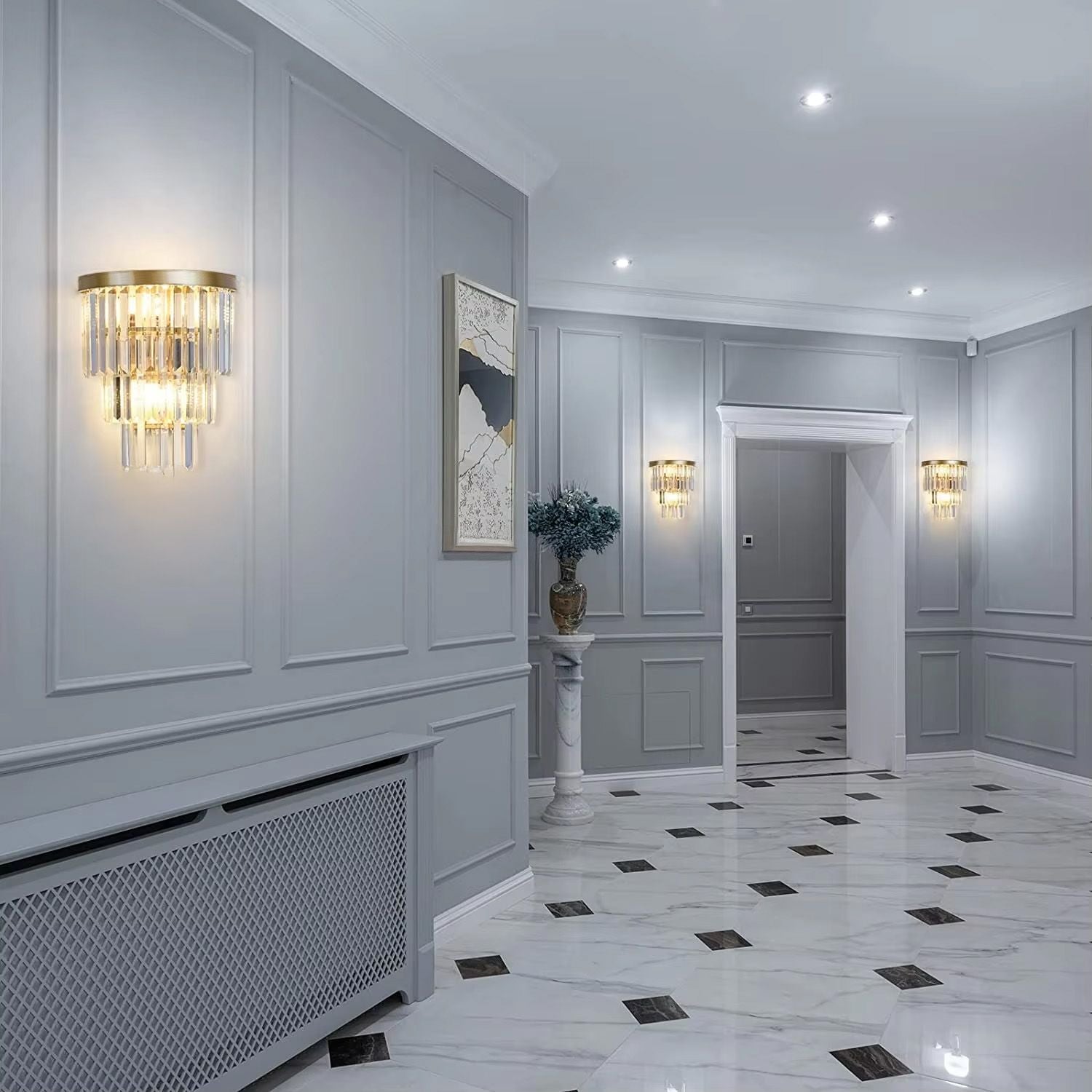 Lampa Kryształowa Kinkiet APP1535-1W Złota 6