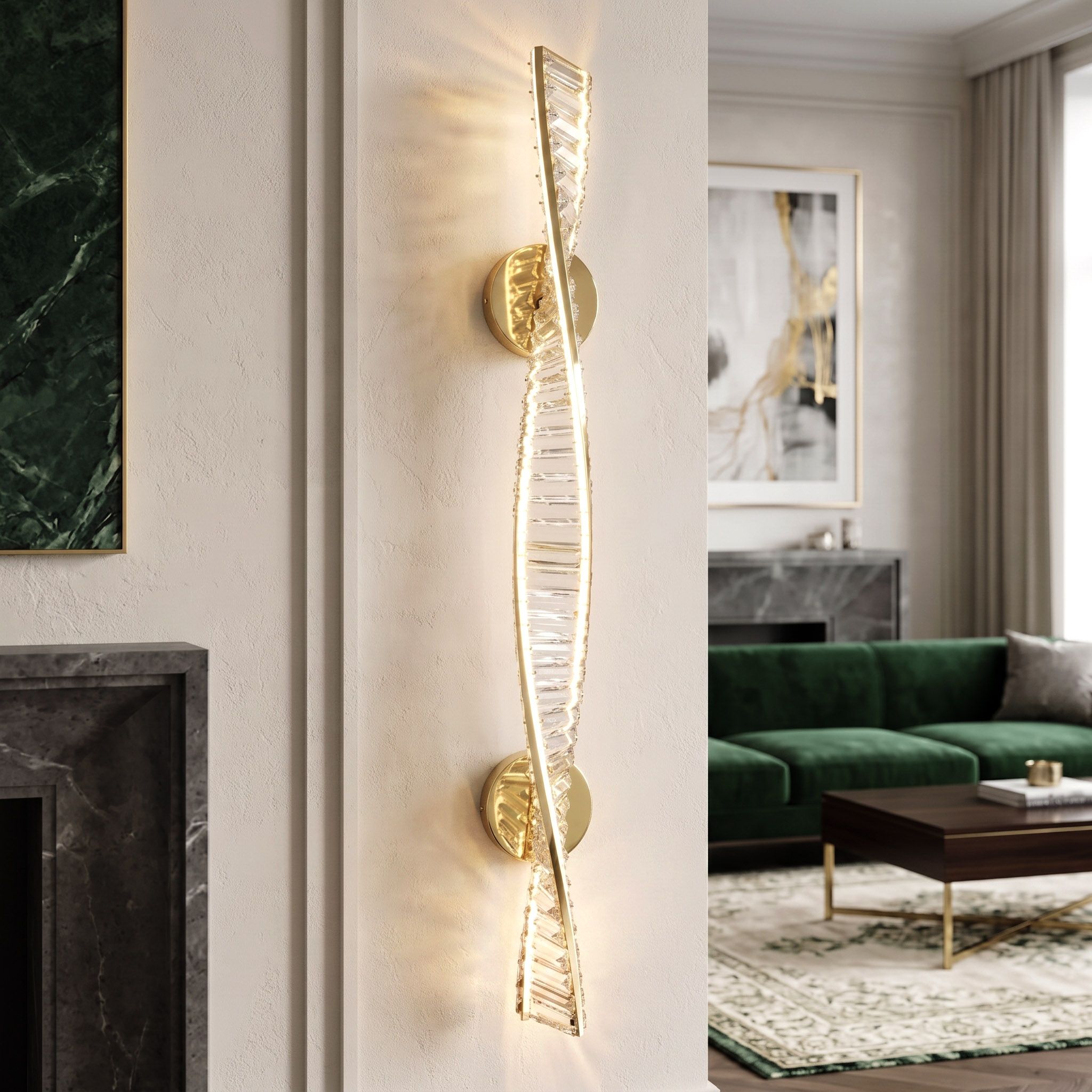 KINKIET ŚCIENNY LED APP1952-W 100cm ZŁOTY 4