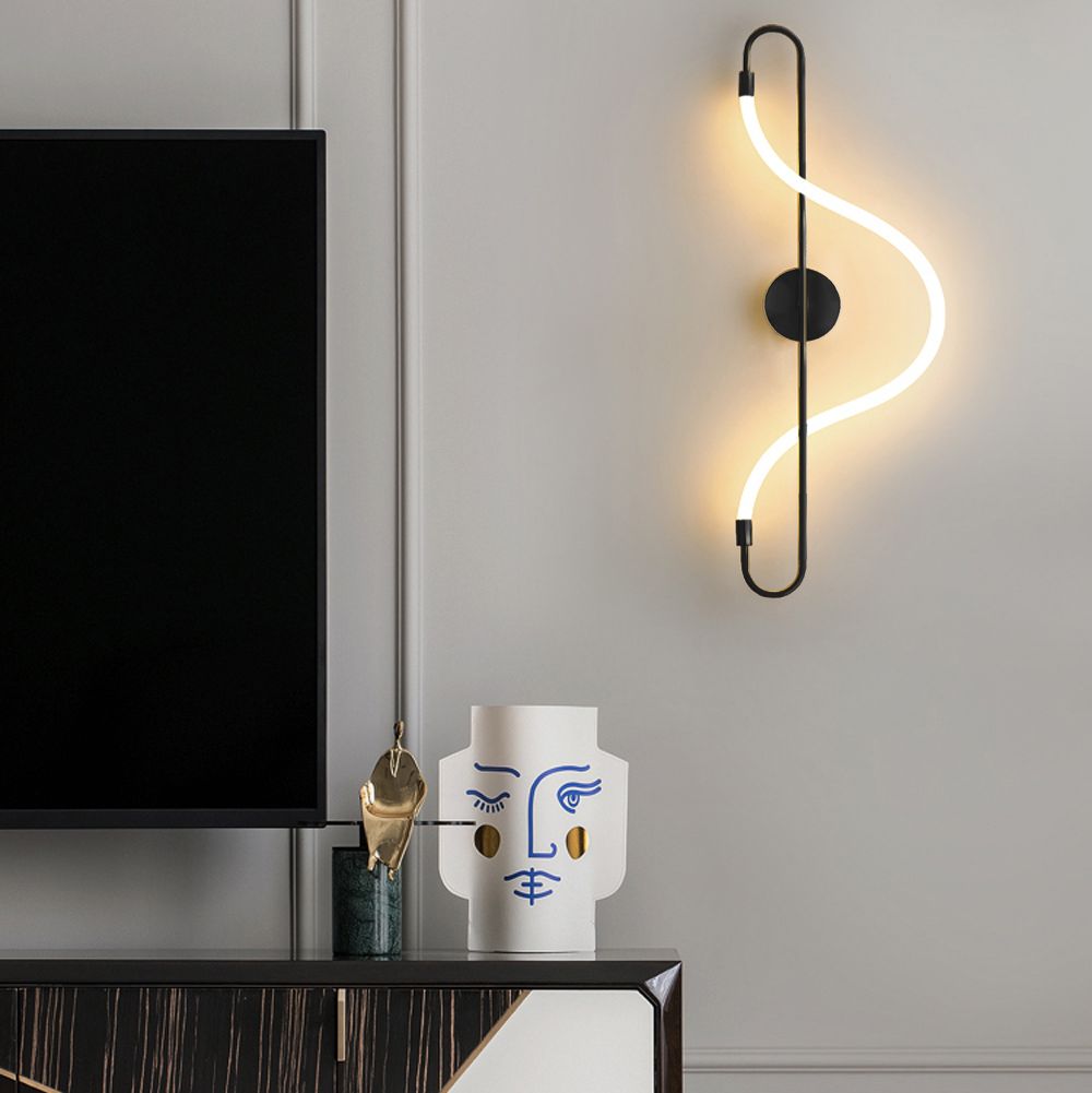 Lampa ścienna kinkiet LED APP857-W Long Czarna