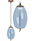 Lampa LED Sufitowa Wisząca Szklana APP441-CP Niebieska