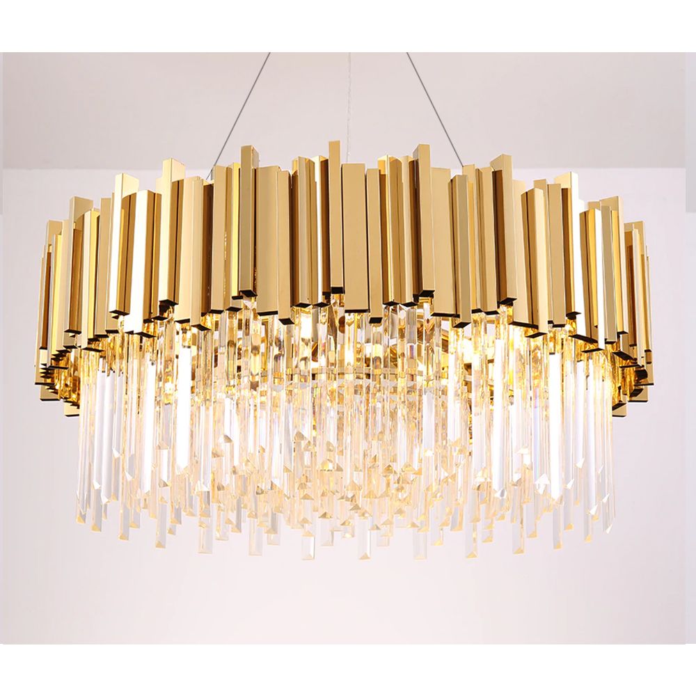 Lampa Sufitowa Kryształowa App601-c Złota 5