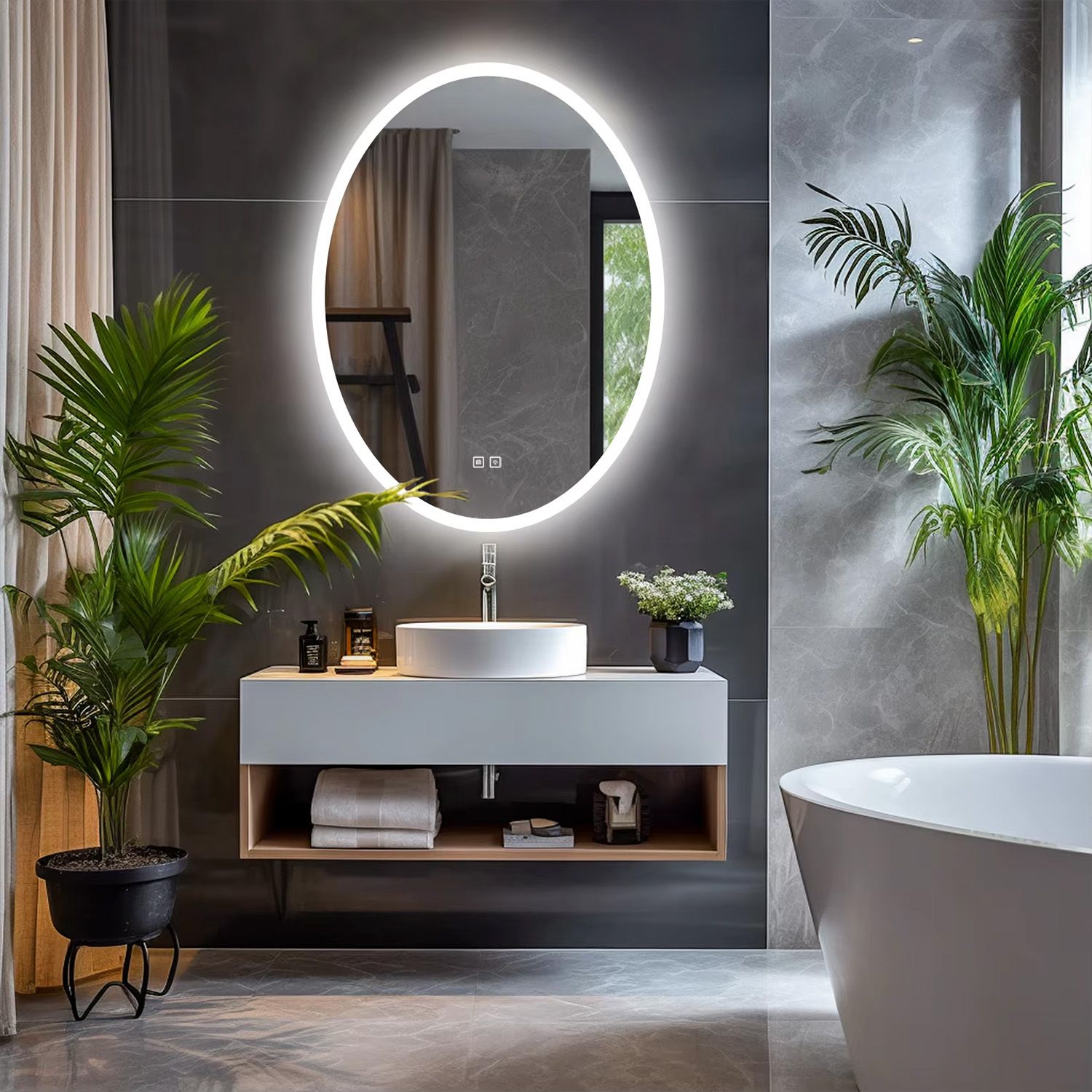 Lustro Ścienne Led 60x80cm Wwa 6