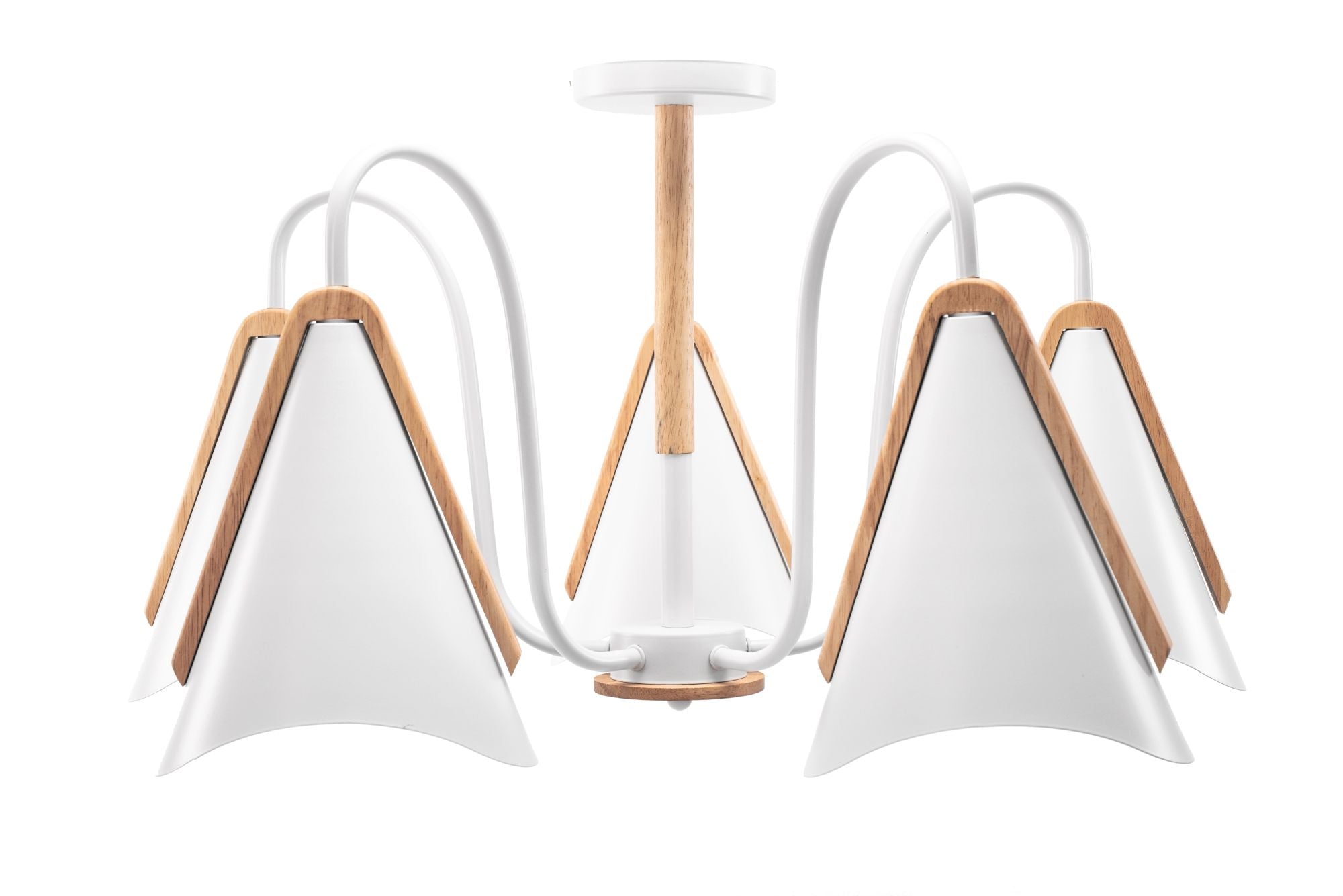 Lampa Sufitowa Skandynawska Pięcioramienna App606-5c Biała