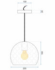 Lampa wisząca lustrzana APP275-1CP SREBRNA
