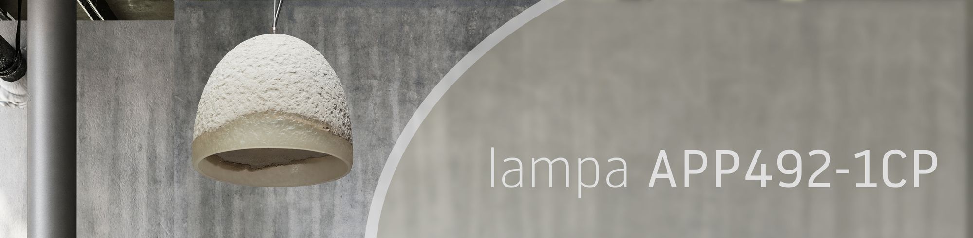 Lampa Sufitowa Wisząca Betonowa Loft Oryginalna APP492-1CP
