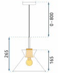 Lampa Wisząca APP1183-1CP B