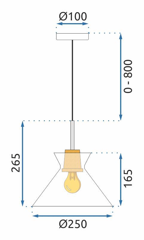 Lampa Wisząca APP1183-1CP B